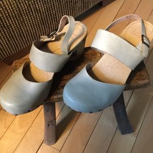 Gray Dansko closed toe sandals